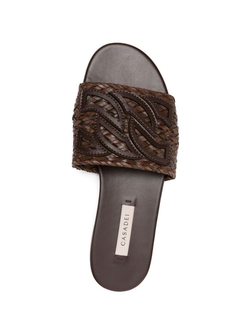 Casadei Casadei Leather flat sandals