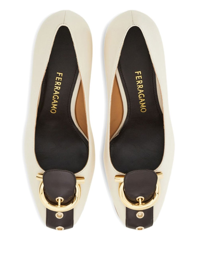 Ferragamo Gancini block heel pump | Urbalenti™ NYC