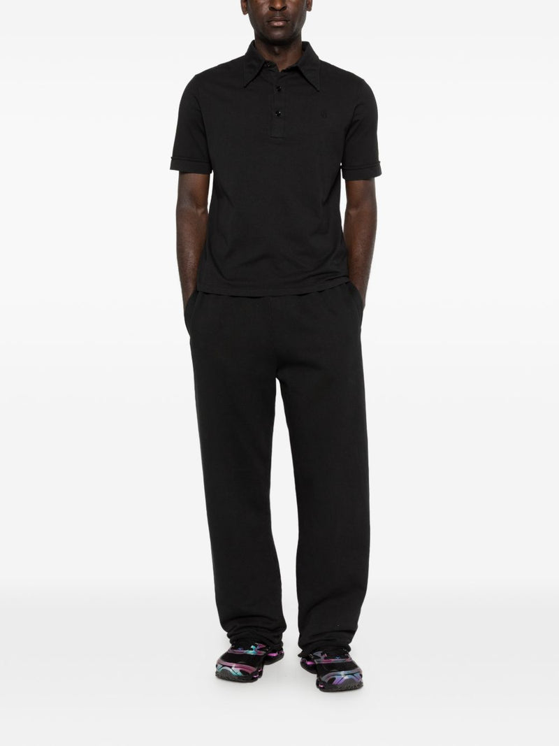 MM6 Maison Margiela Logo cotton polo shirt | Urbalenti™ NYC