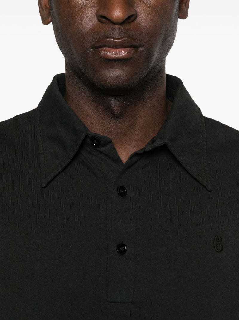 MM6 Maison Margiela Logo cotton polo shirt | Urbalenti™ NYC