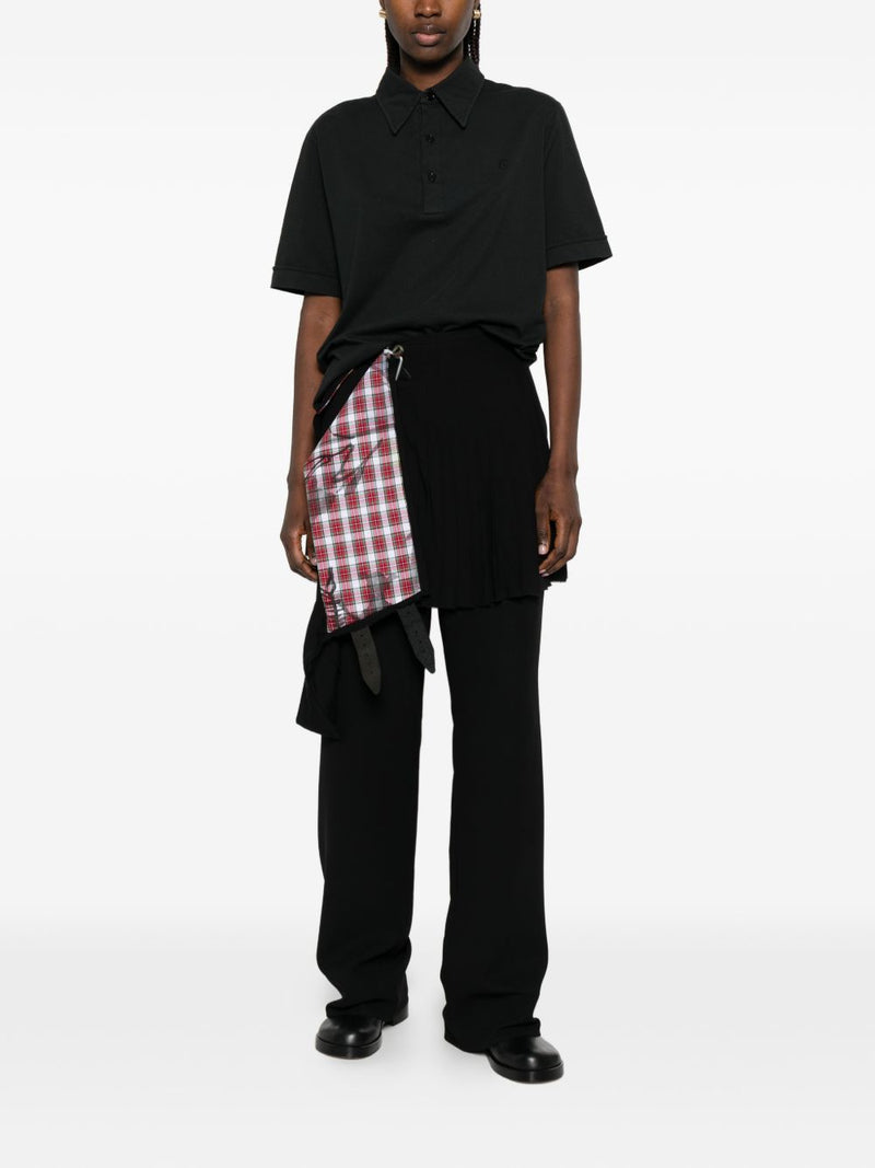 MM6 Maison Margiela Logo cotton polo shirt | Urbalenti™ NYC