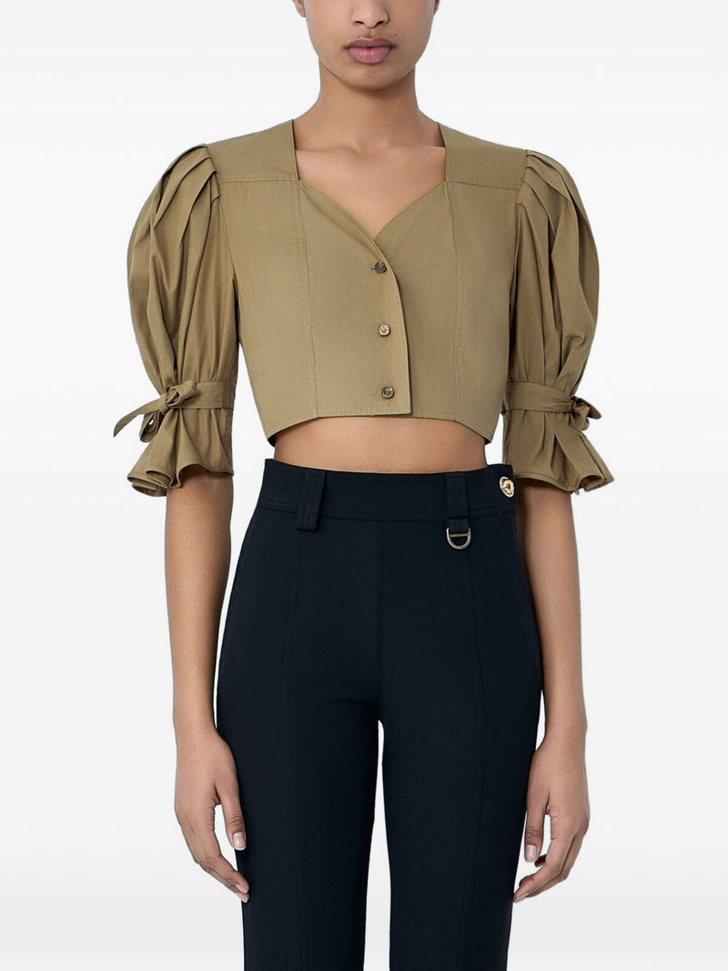 Chloé ChloÃ© Cotton cropped top | Urbalenti™ NYC