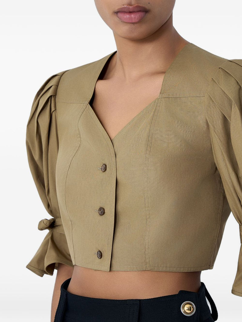 Chloé ChloÃ© Cotton cropped top | Urbalenti™ NYC
