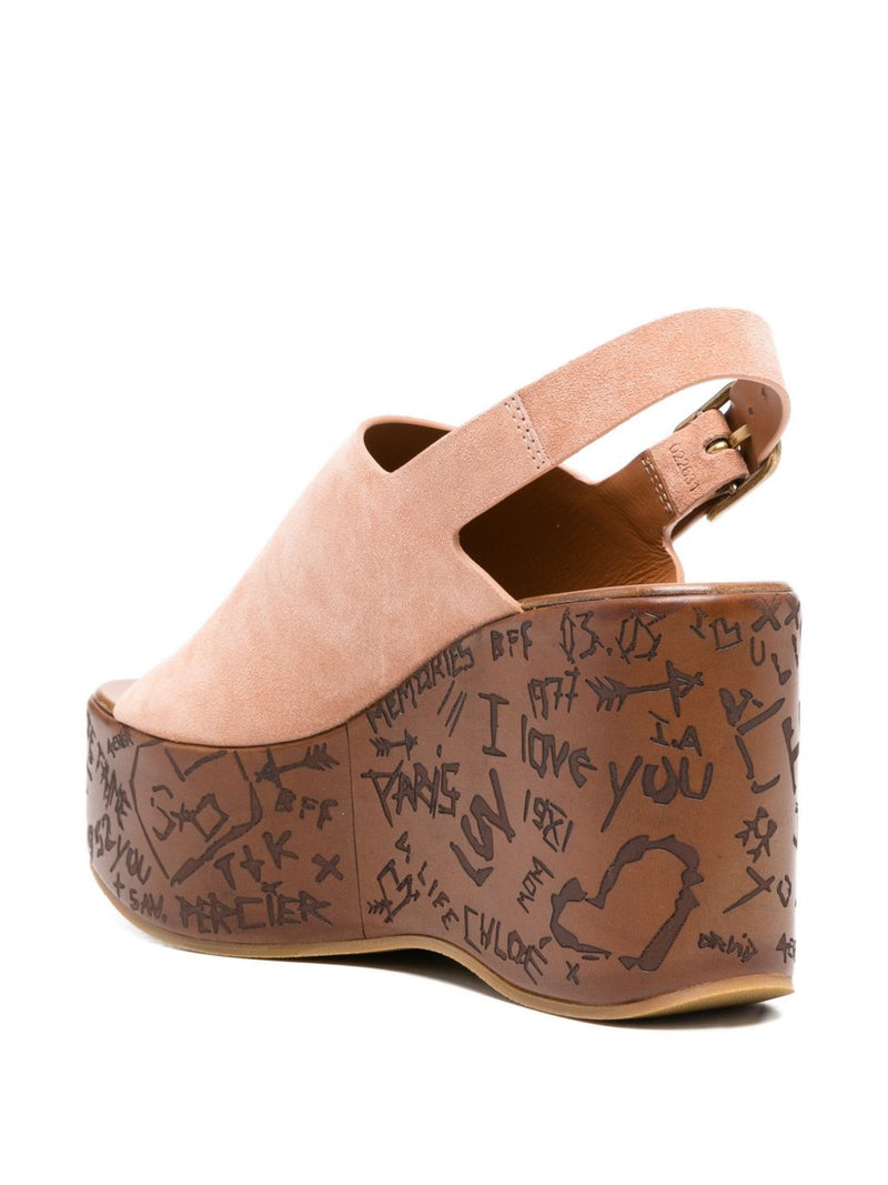 Chloé ChloÃ© Maxime wedge sandals | Urbalenti™ NYC