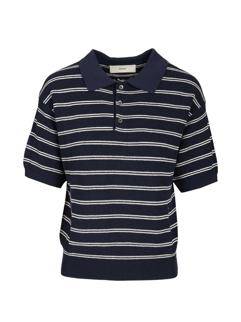 Dunst Dunst Cotton blend striped polo shirt