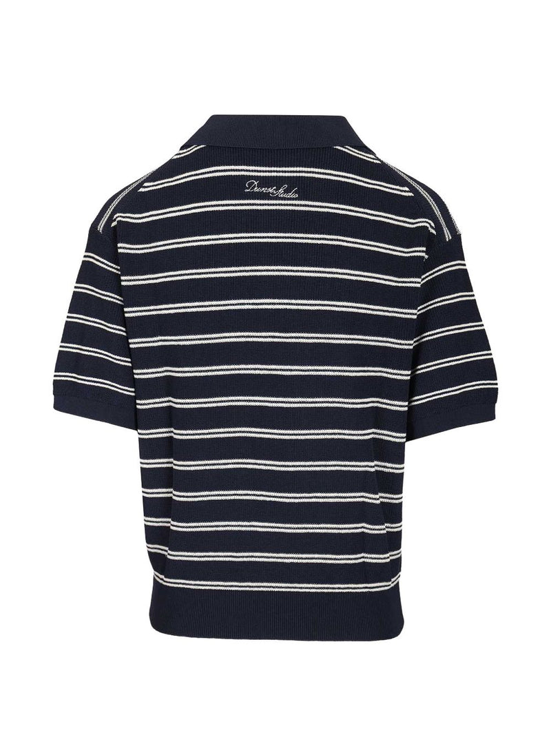 Dunst Dunst Cotton blend striped polo shirt