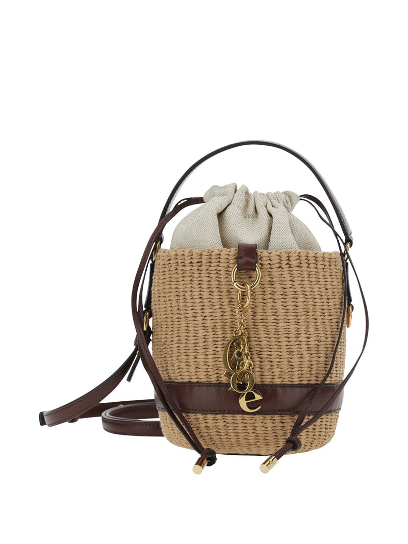 Chloé ChloÃ© Charms rafia bucket bag | Urbalenti™ NYC
