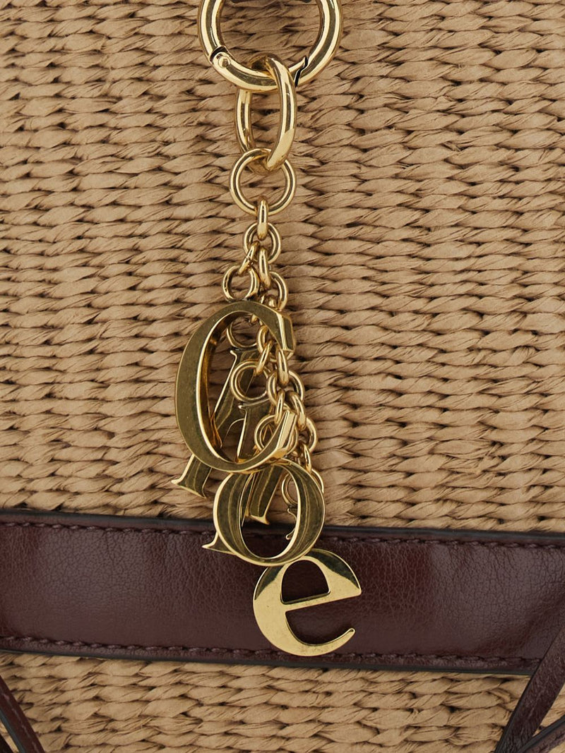 Chloé ChloÃ© Charms rafia bucket bag | Urbalenti™ NYC