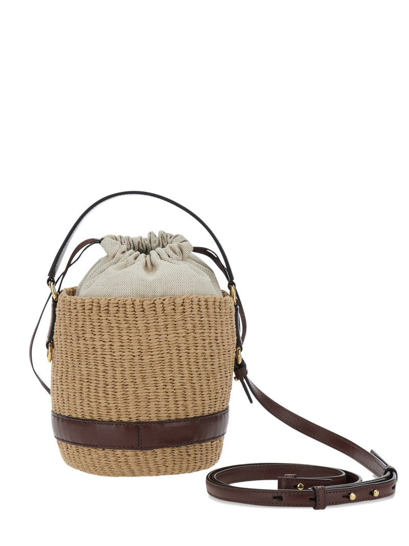 Chloé ChloÃ© Charms rafia bucket bag | Urbalenti™ NYC