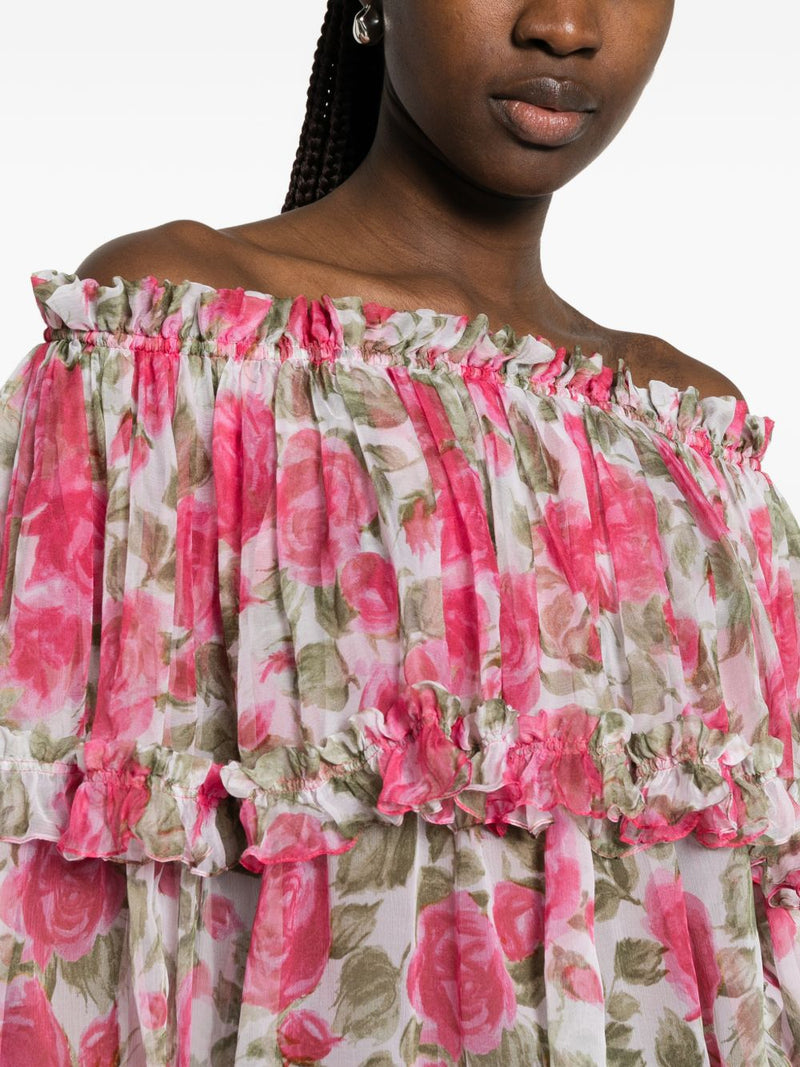 Chloé ChloÃ© Printed silk top | Urbalenti™ NYC