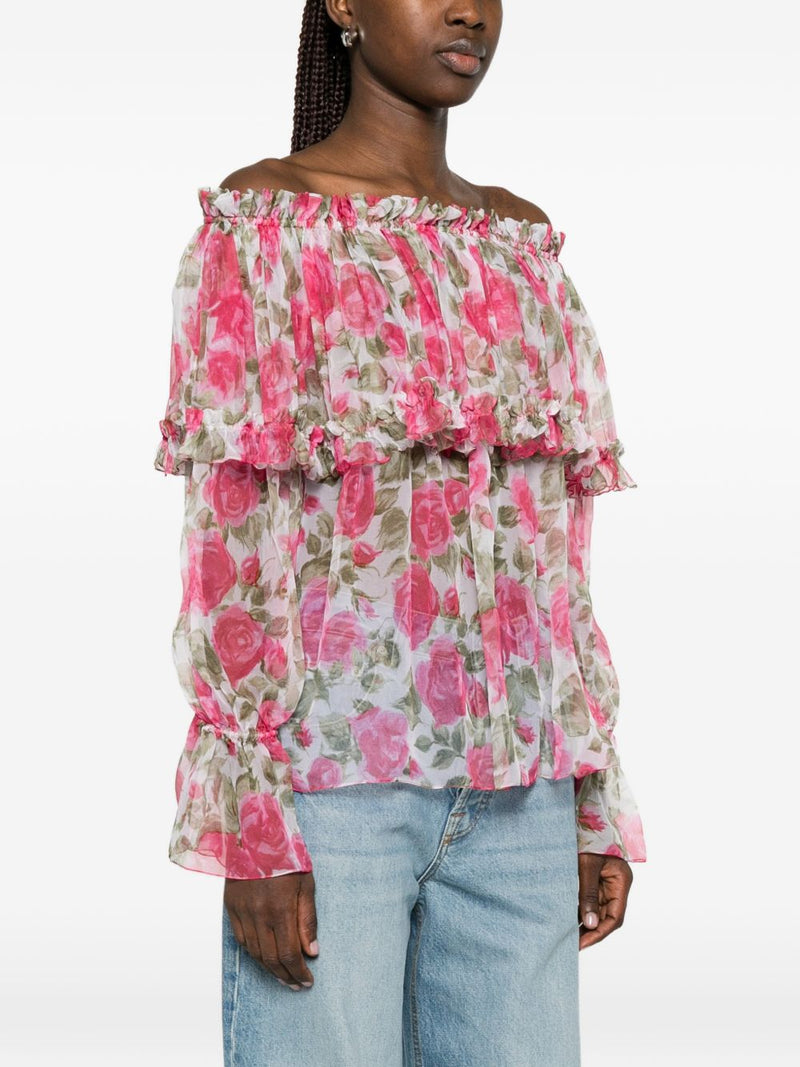 Chloé ChloÃ© Printed silk top | Urbalenti™ NYC