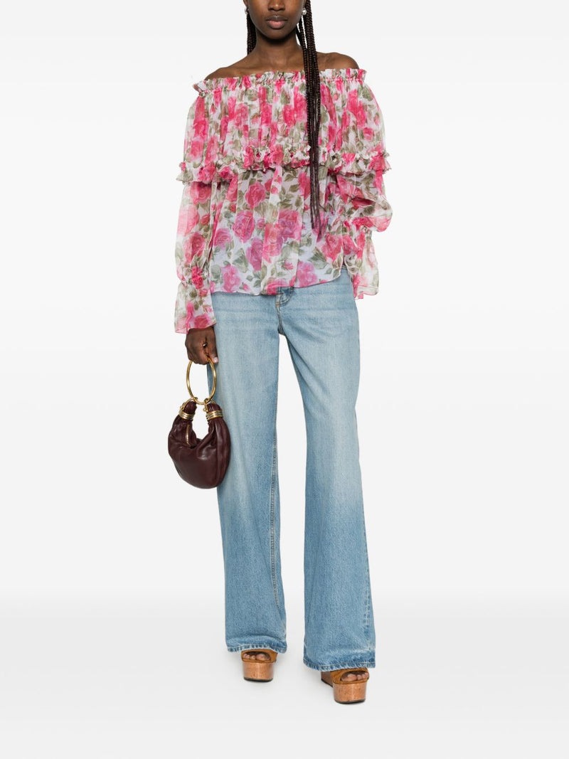 Chloé ChloÃ© Printed silk top | Urbalenti™ NYC