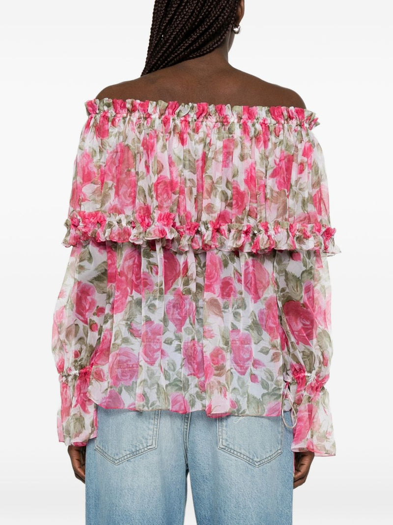 Chloé ChloÃ© Printed silk top | Urbalenti™ NYC