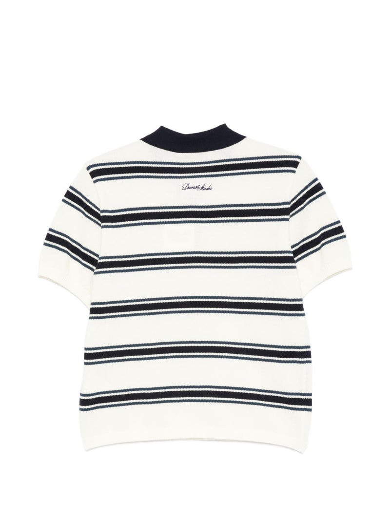Dunst Dunst Striped cotton polo shirt
