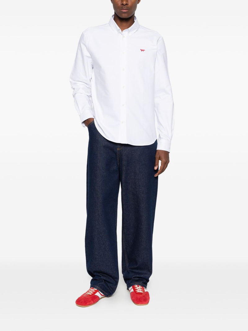 Maison Kitsuné Maison Kitsuné Maison KitsunÃ© Profile Fox cotton shirt