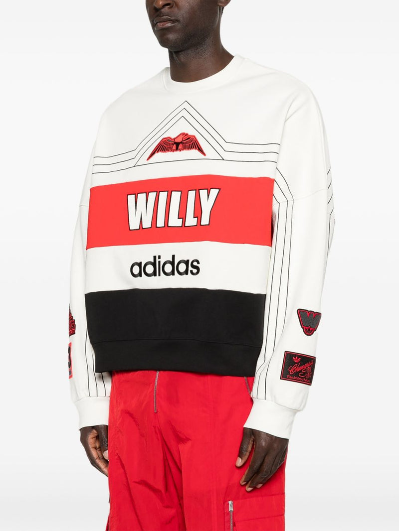 032C Adidas x Willy Chavarria Printed Crewneck Sweater | Urbalenti™... | Urbalenti™ NYC