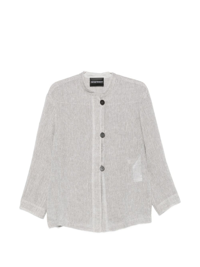 Emporio Armani Emporio Armani Linen buttoned jacket