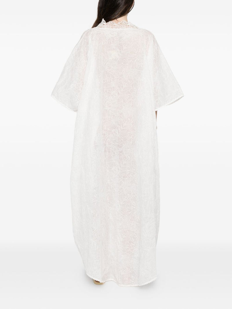 Ermanno Scervino Ermanno Scervino V-neck short sleeves scalloped edge Long kaftan