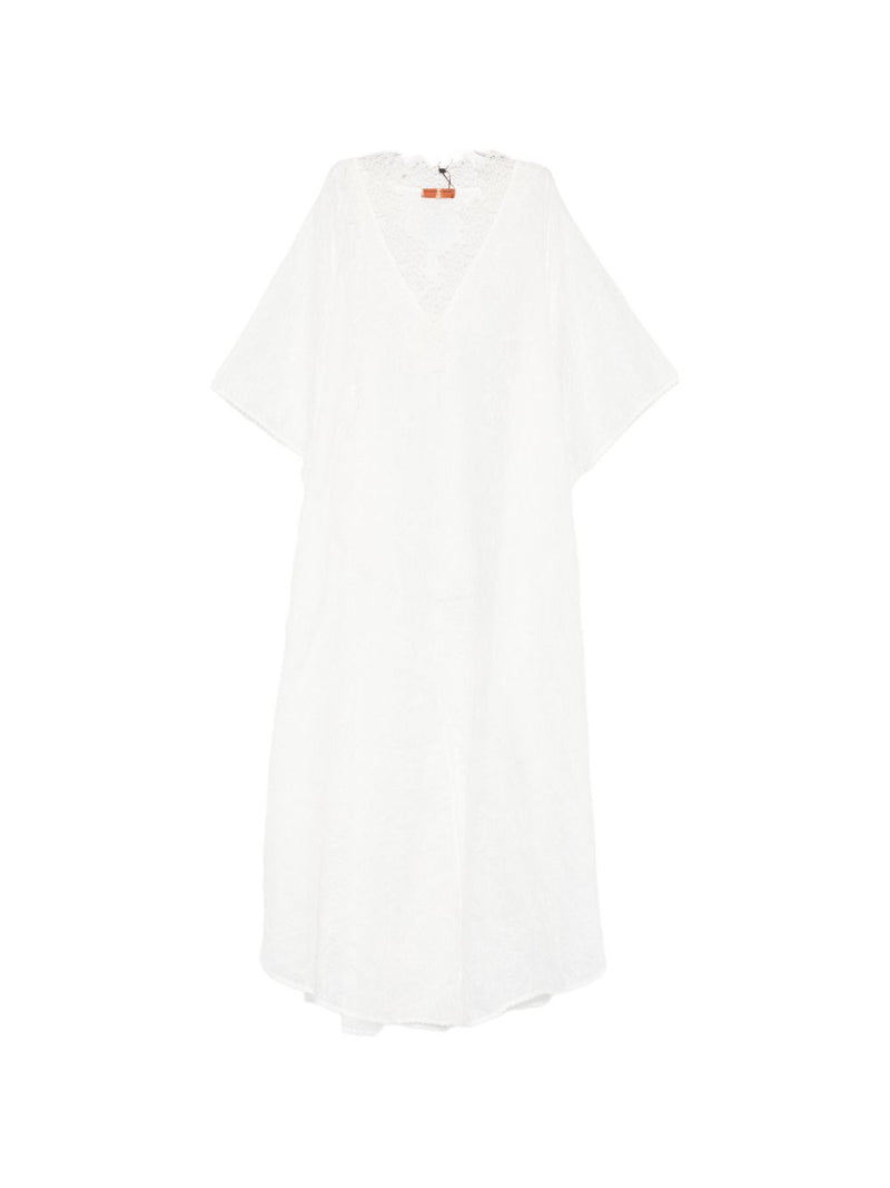 Ermanno Scervino Ermanno Scervino V-neck short sleeves scalloped edge Long kaftan