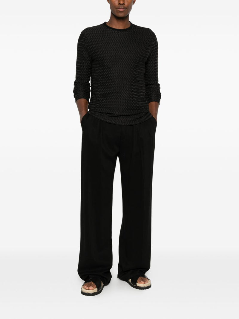 Emporio Armani Wool crewneck sweater Variant 6 | Urbalenti™ NYC