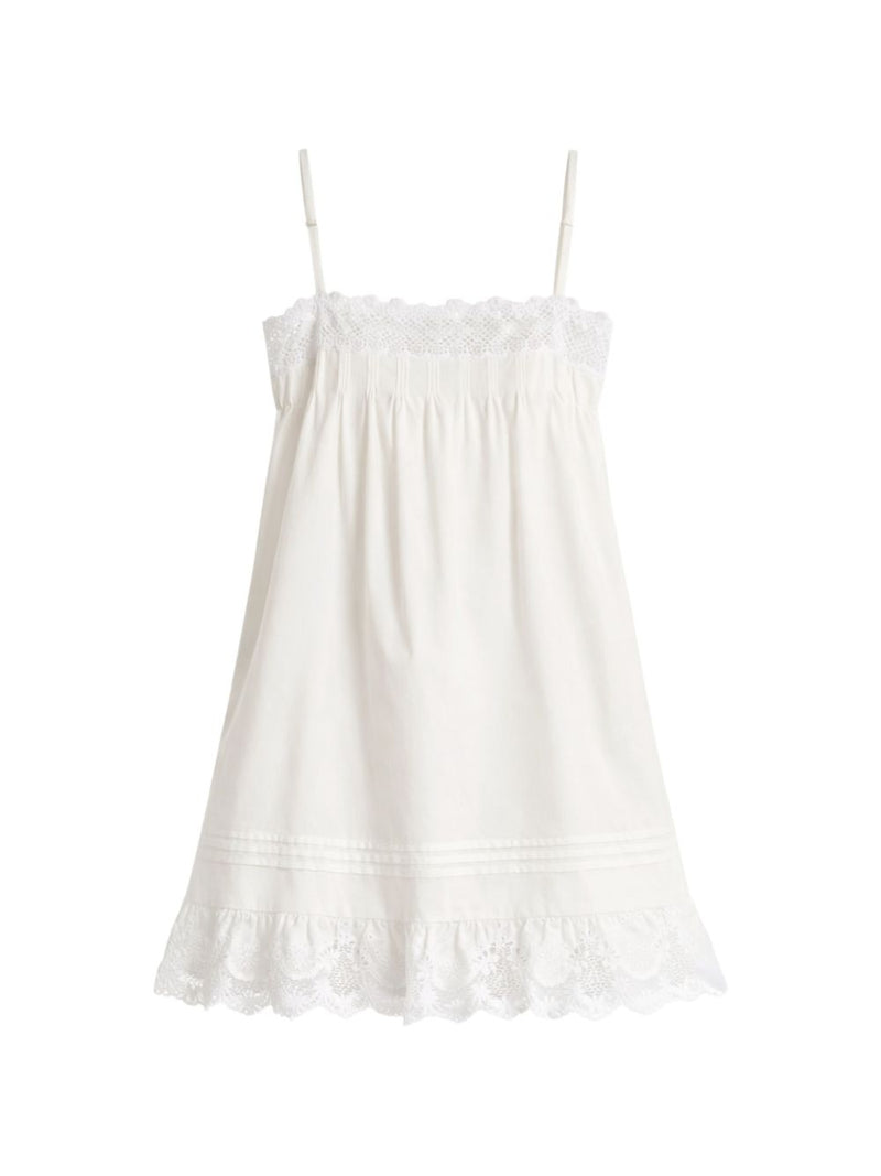 Saint Laurent Saint Laurent Embroidered cotton mini dress