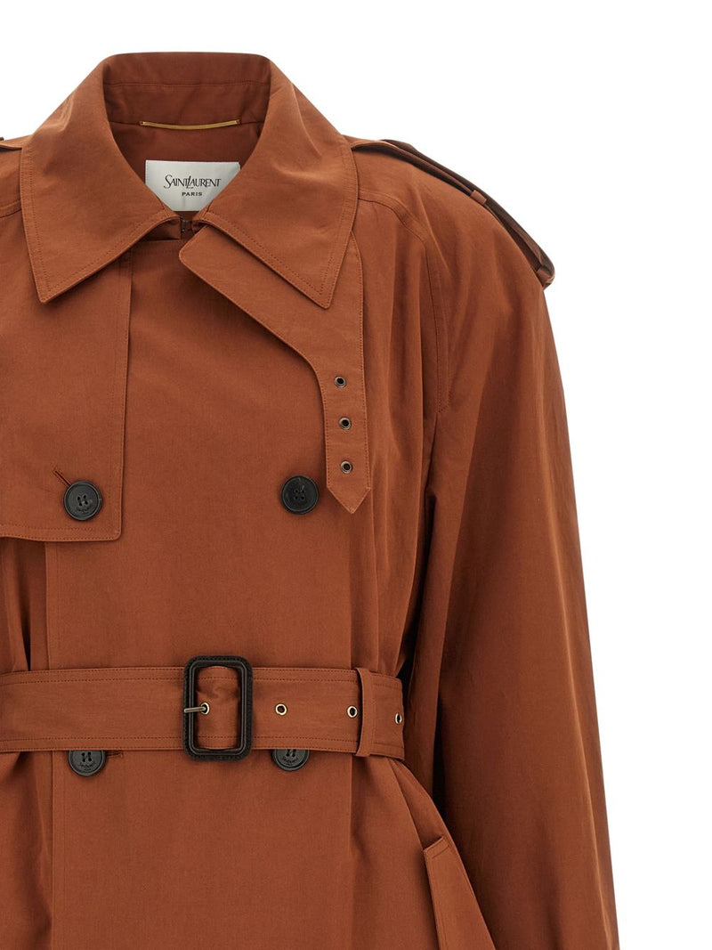Saint Laurent Saint Laurent Cotton and silk trench coat
