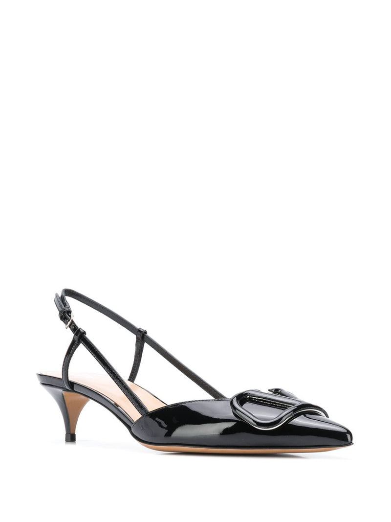 Valentino Garavani VLogo Signature leather slingback pumps Variant 2 | Urbalenti™ NYC