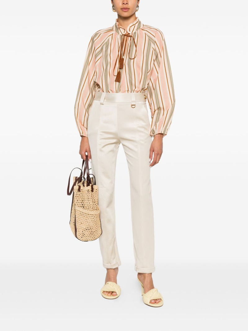 Chloé ChloÃ© Satin-finish trousers | Urbalenti™ NYC