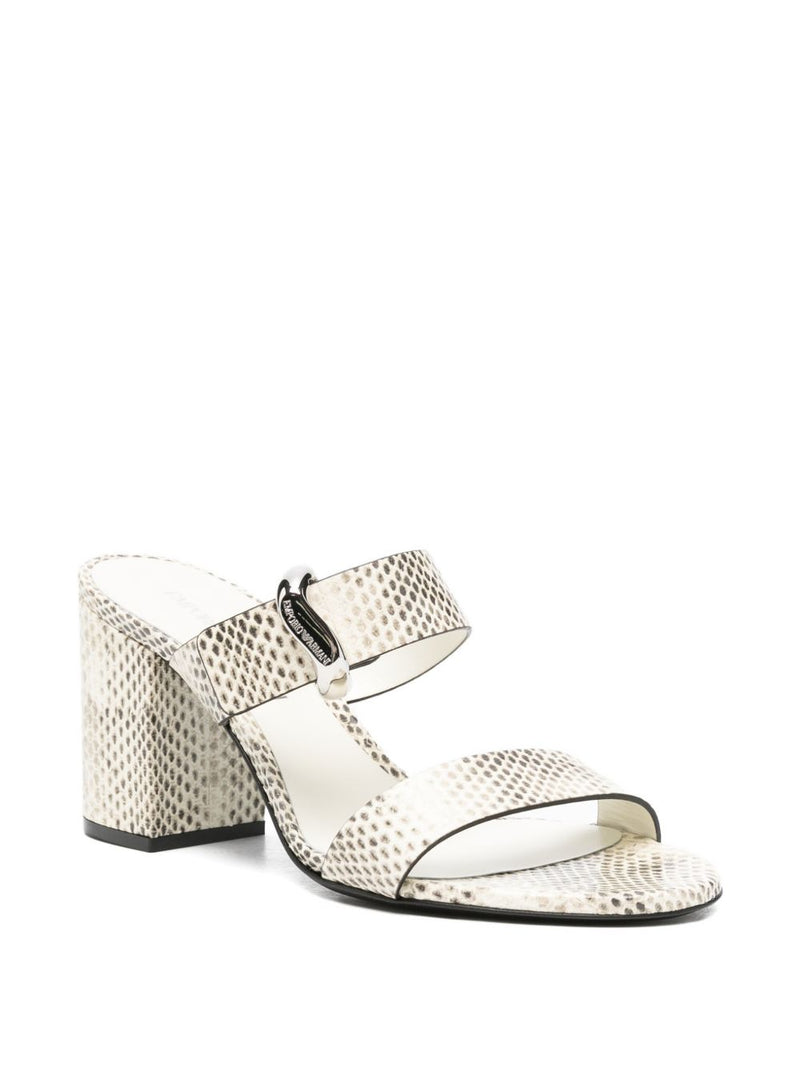 EMPORIO ARMANI EXCLUSIVE Leather mules | Urbalenti™ NYC