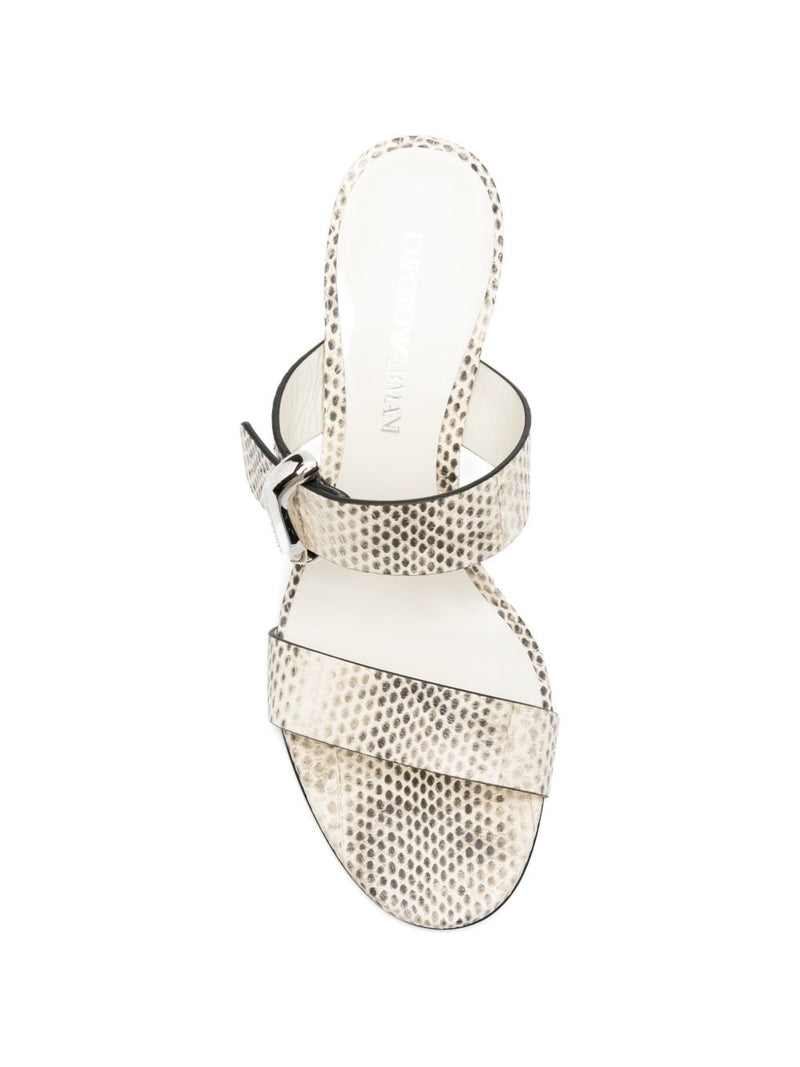 EMPORIO ARMANI EXCLUSIVE Leather mules | Urbalenti™ NYC