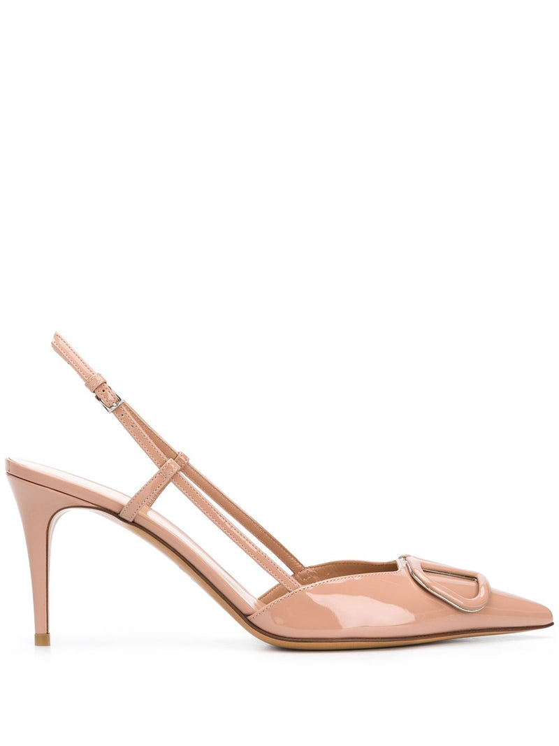 Valentino Garavani VLogo Signature leather pumps | Urbalenti™ NYC