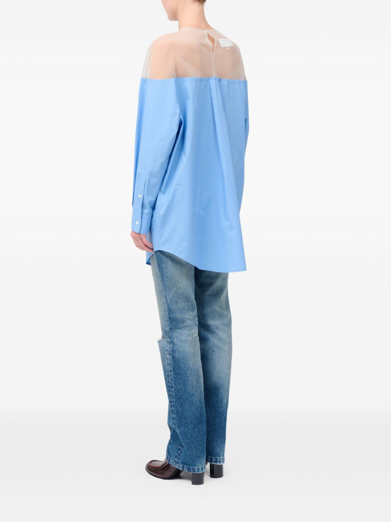 MM6 Maison Margiela Button Front Cotton Top | Urbalenti™ NYC