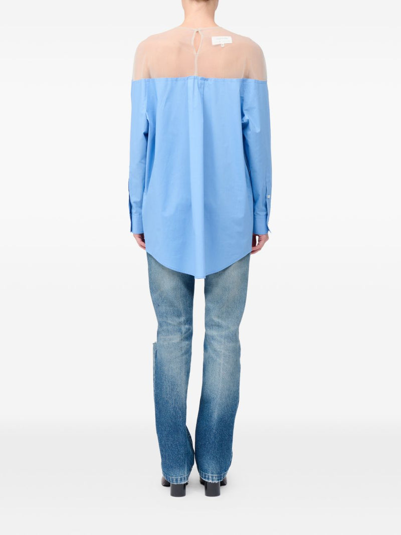 MM6 Maison Margiela Button Front Cotton Top | Urbalenti™ NYC