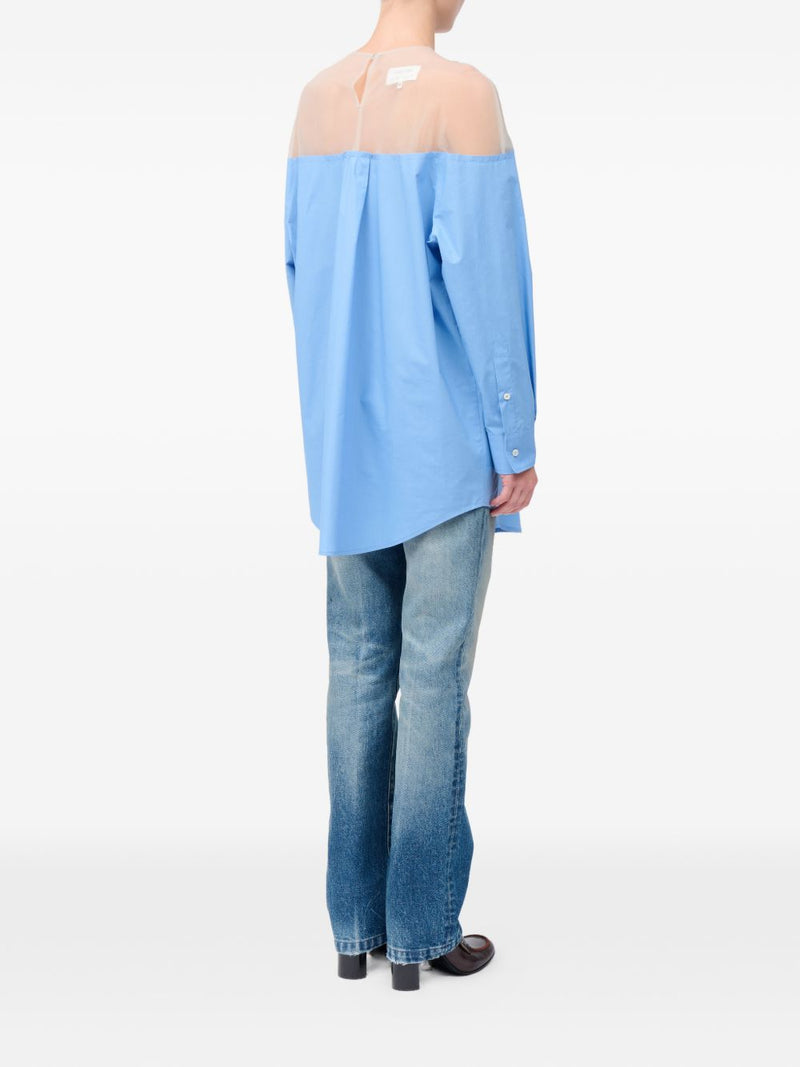 MM6 Maison Margiela Button Front Cotton Top | Urbalenti™ NYC