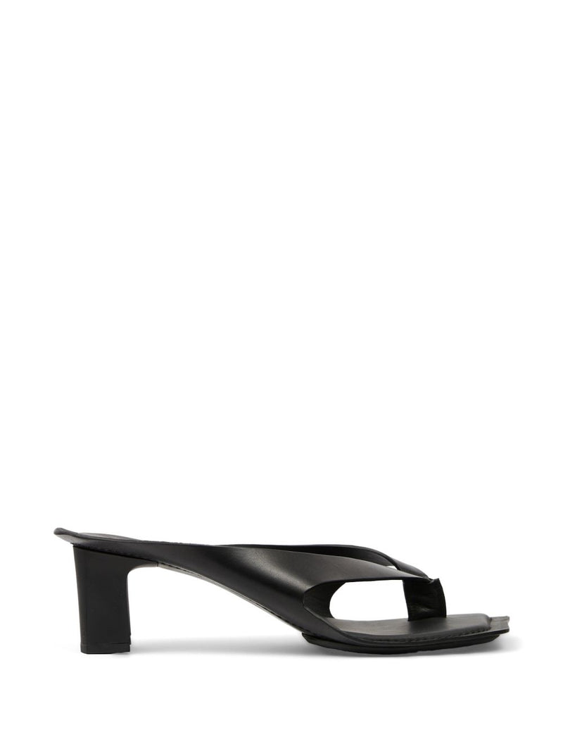 MM6 Maison Margiela T-Strap Block Heel Sandals | Urb... | Urbalenti™ NYC