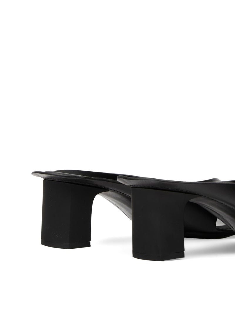 MM6 Maison Margiela T-Strap Block Heel Sandals | Urb... | Urbalenti™ NYC