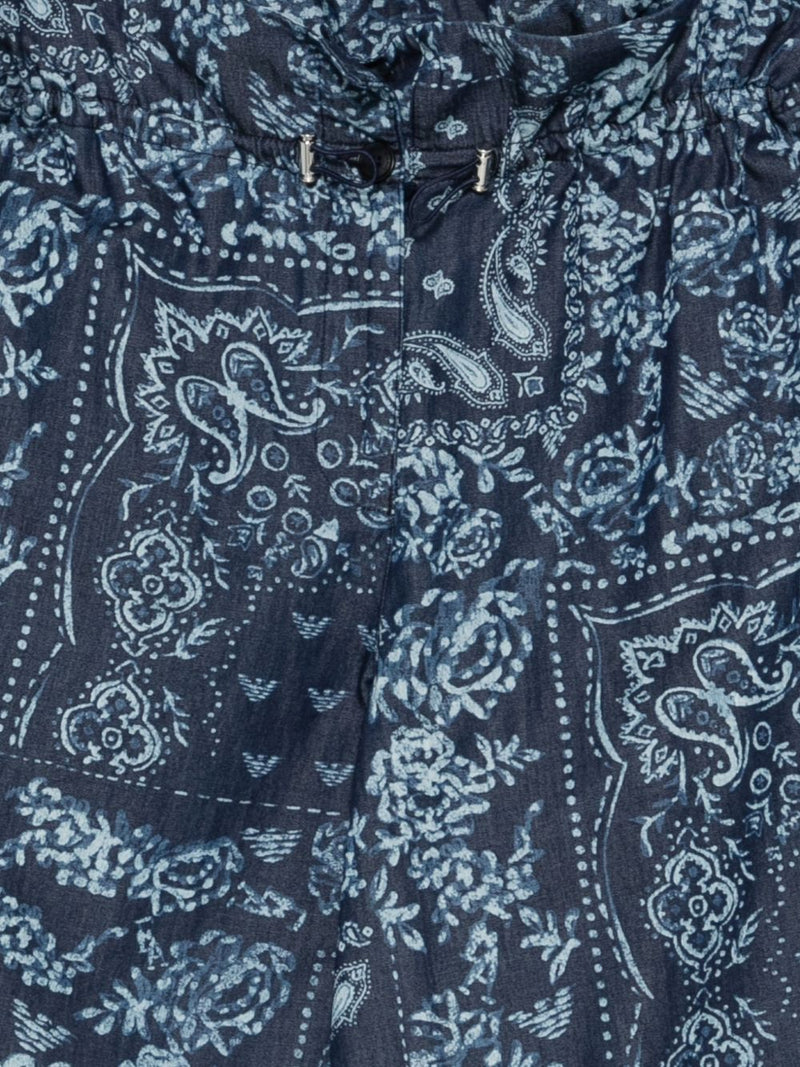 Emporio Armani Printed cotton trousers | Urbalenti™ NYC