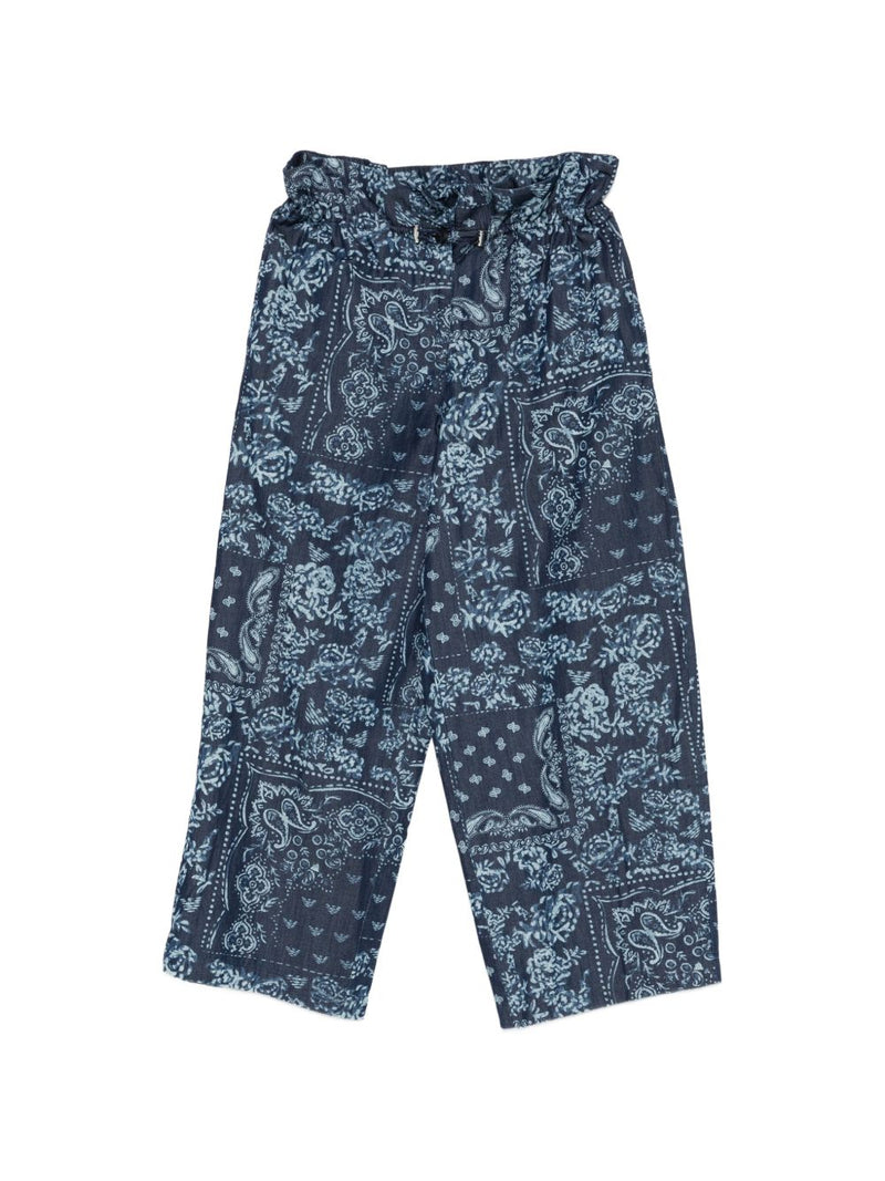 Emporio Armani Printed cotton trousers | Urbalenti™ NYC