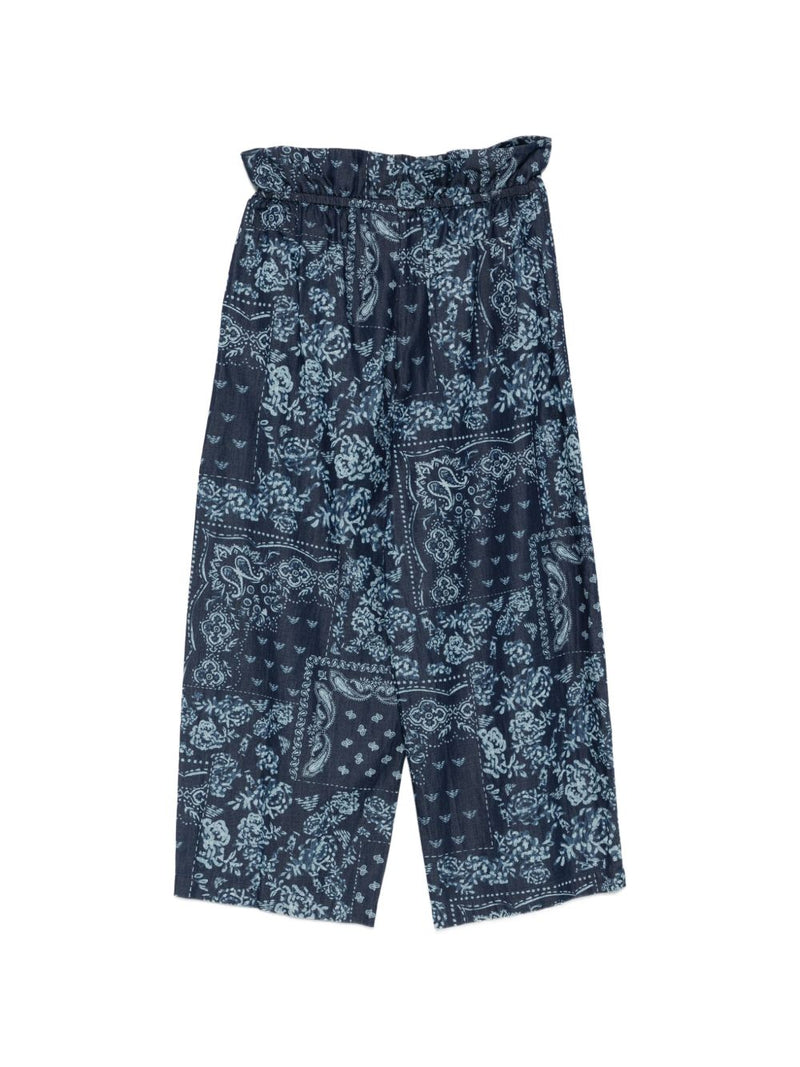 Emporio Armani Printed cotton trousers | Urbalenti™ NYC