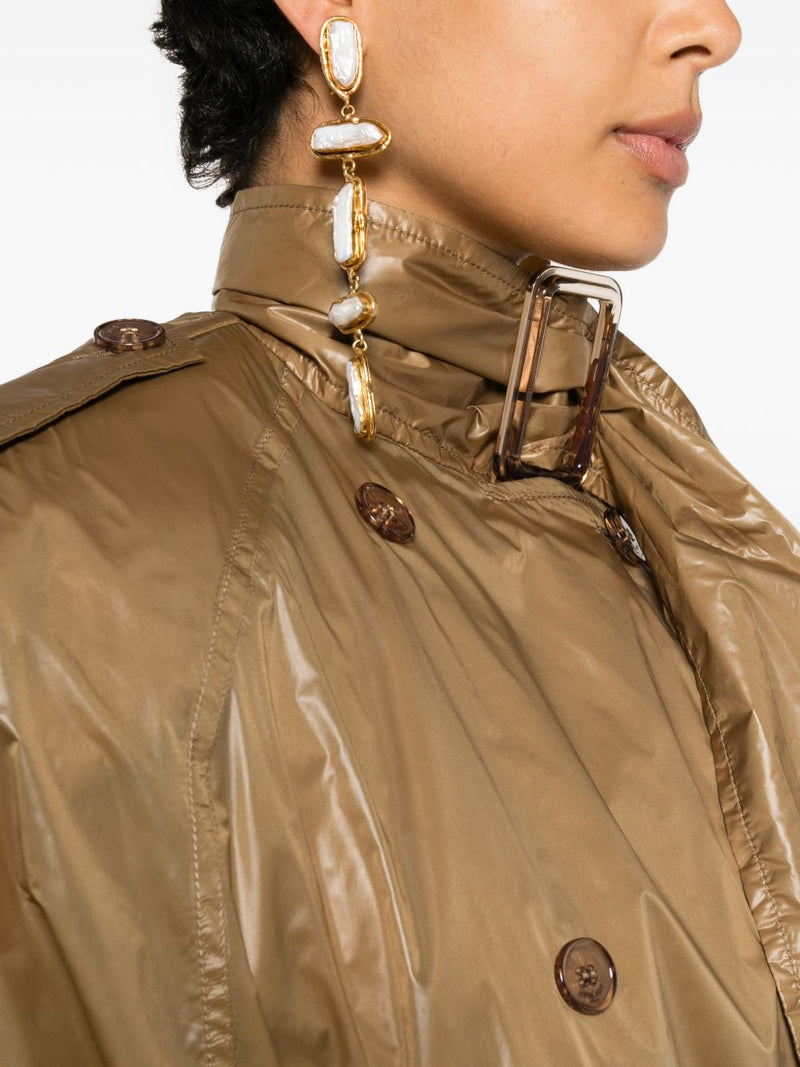 Saint Laurent LavalliÃ¨re Double-Breasted Belted Trench Coat | Urbalenti™ NYC