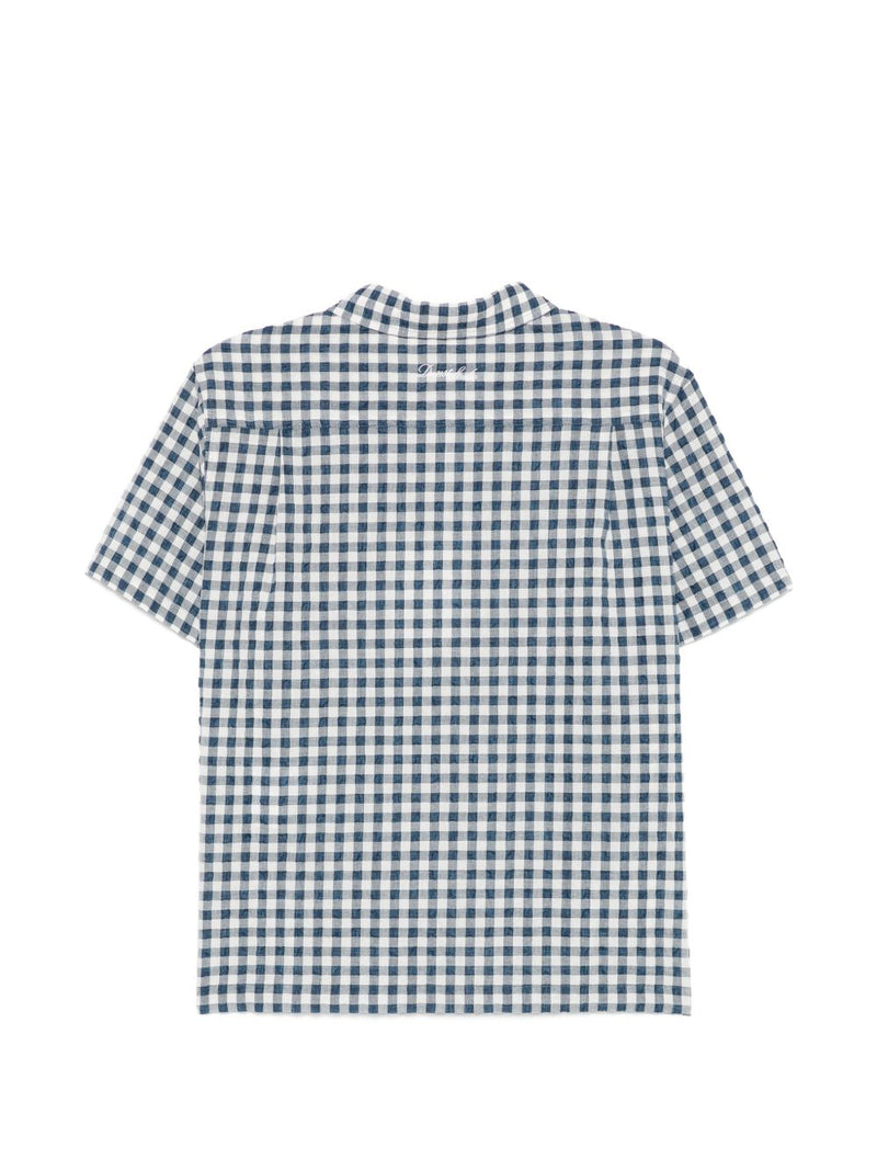 Dunst Dunst Checked cotton blend shirt