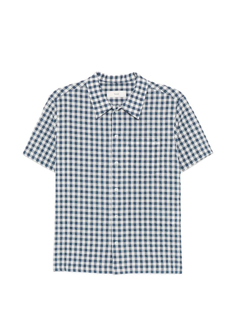 Dunst Dunst Checked cotton blend shirt