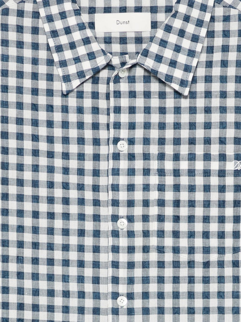 Dunst Dunst Checked cotton blend shirt