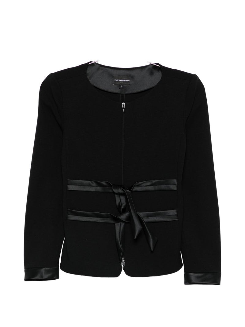 Emporio Armani Emporio Armani Collarless Zip-Front Jacket