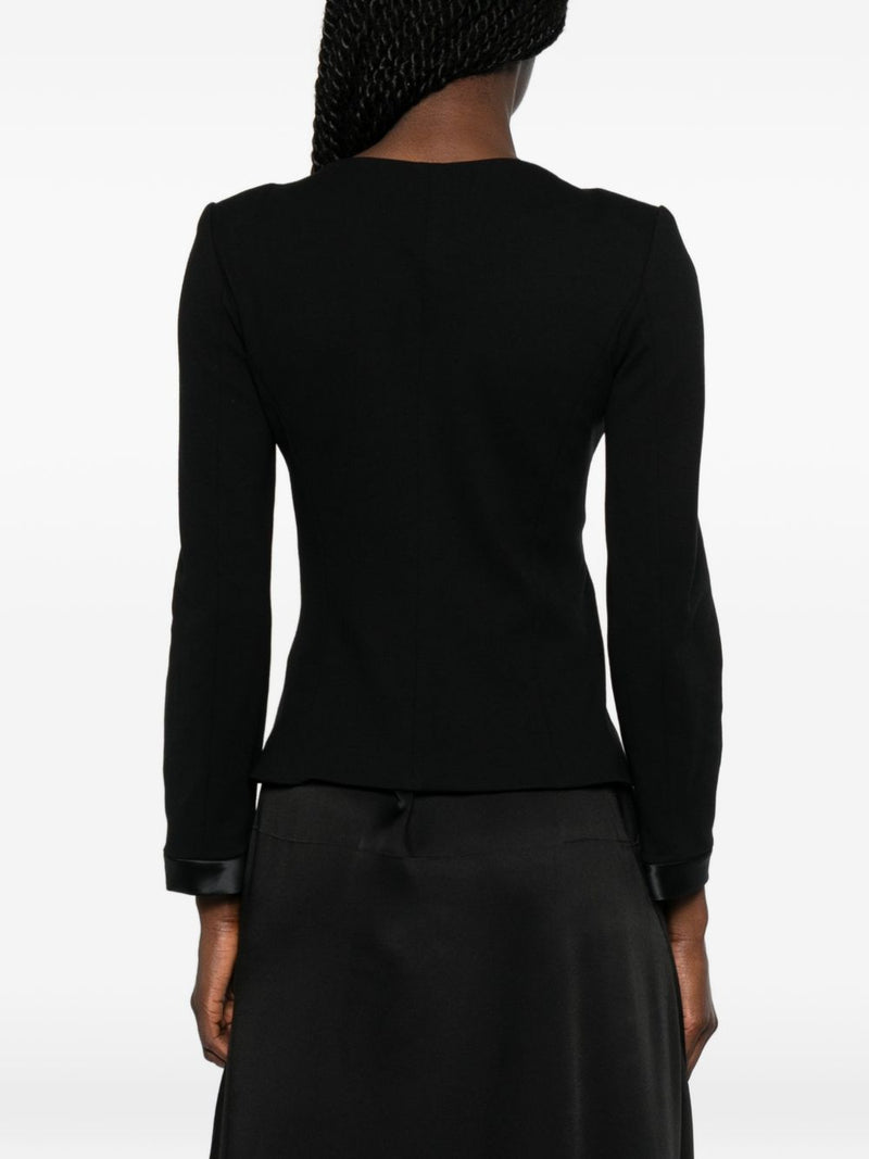 Emporio Armani Emporio Armani Collarless Zip-Front Jacket