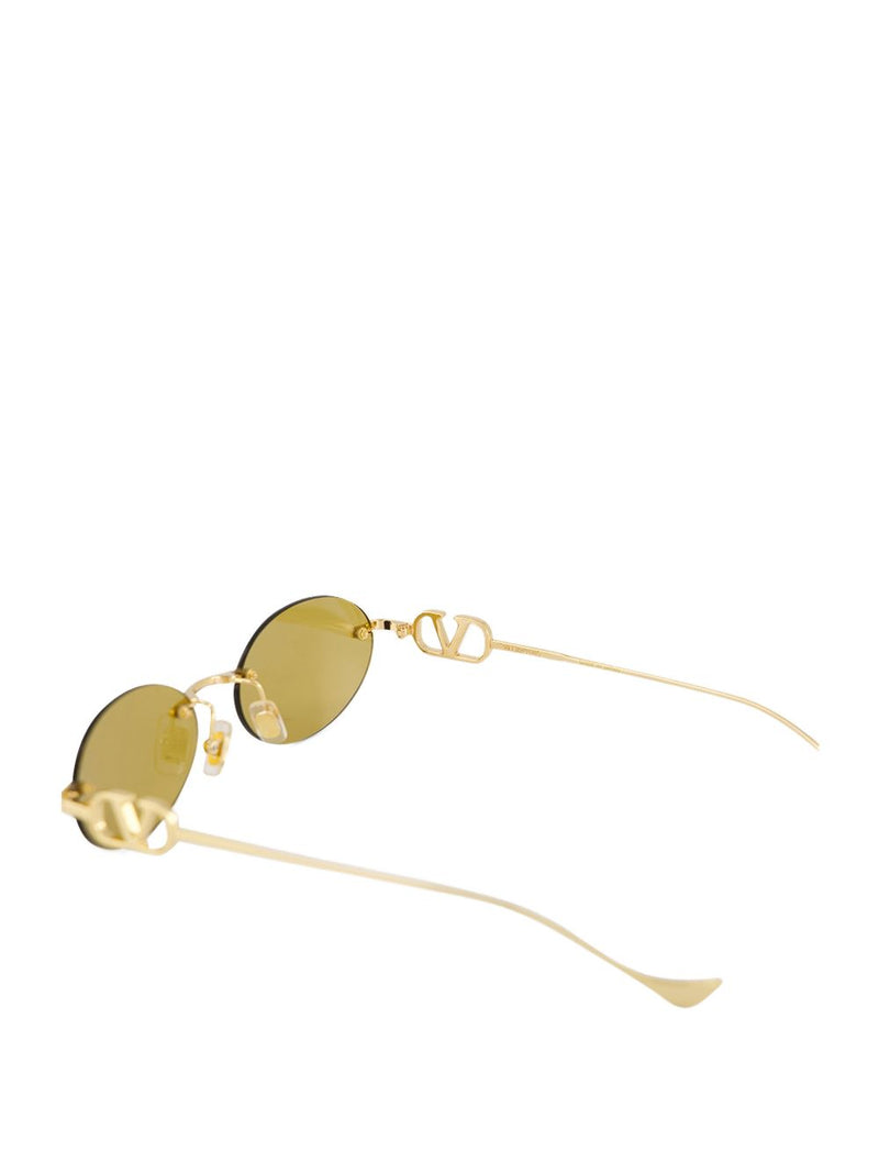 Valentino Garavani Geometric Metal Sunglasses | Urbalenti™ NYC