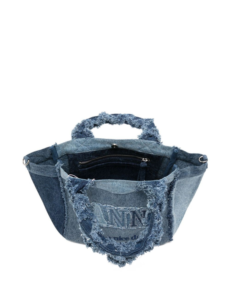 Ganni Ganni Denim small tote bag