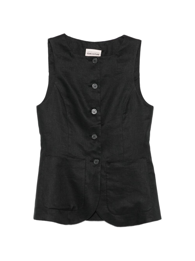 Semicouture Semicouture Glenna linen vest