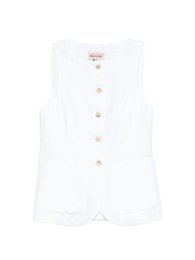 Semicouture Semicouture Glenna linen vest