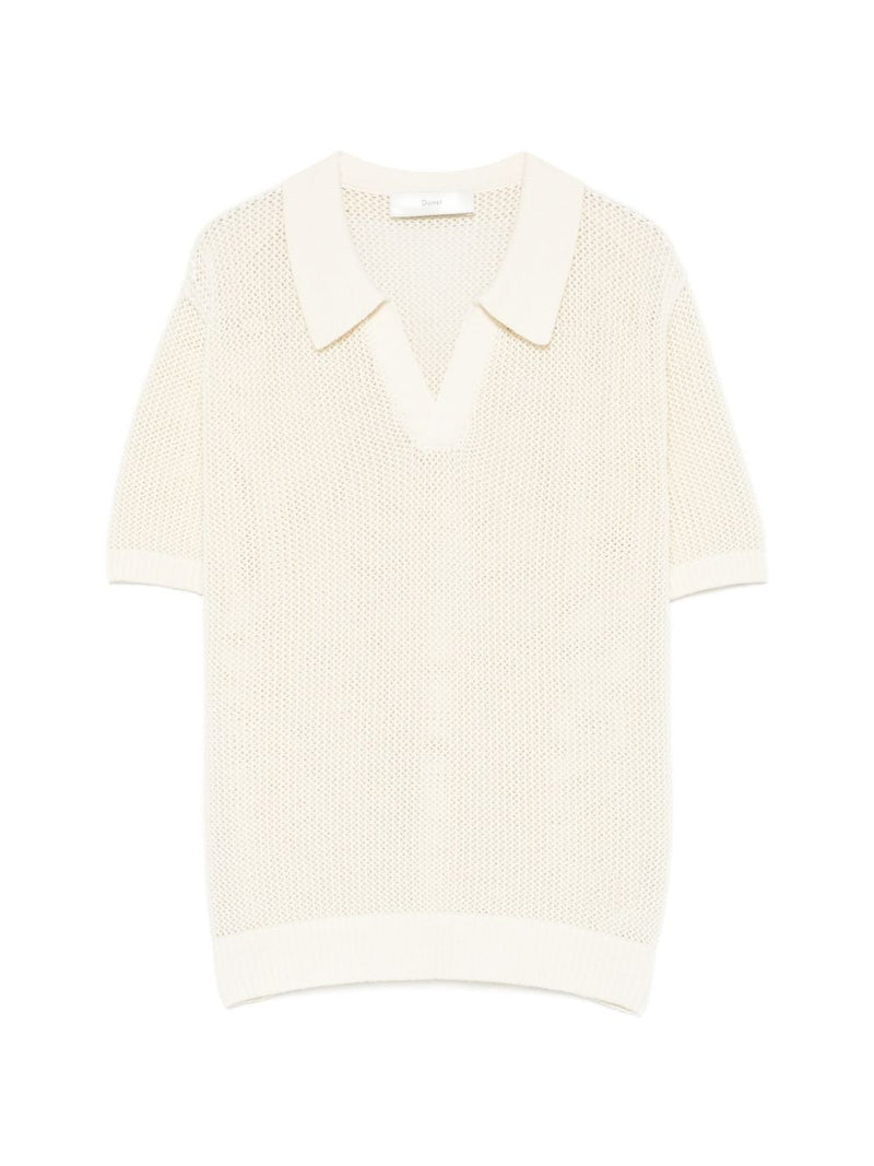 Dunst Dunst Cotton and linen polo shirt
